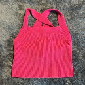 Aritzia Pink Knit crop top 2XS